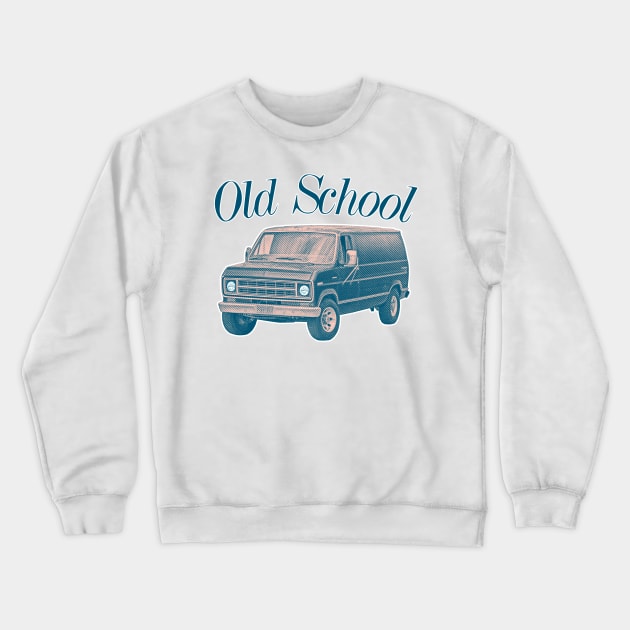 OLD SCHOOL ///// Retro Style Original Design Crewneck Sweatshirt by DankFutura